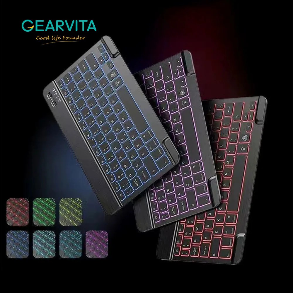 Wireless Bluetooth Keyboard Mouse Backlit Russian